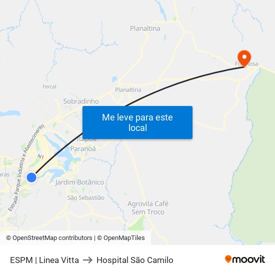 Sps| Embaixada Do Iraque to Hospital São Camilo map