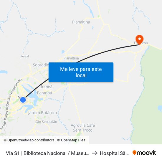 Via S1 | Biblioteca Nacional / Museu Nacional / SESI LAB to Hospital São Camilo map