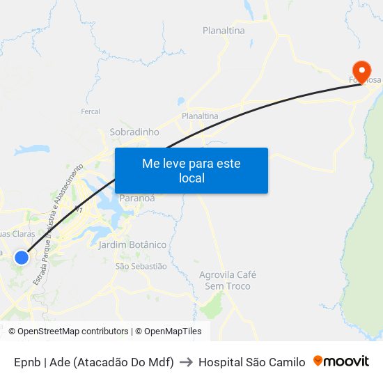 Epnb | Ade (Atacadão Do Mdf) to Hospital São Camilo map