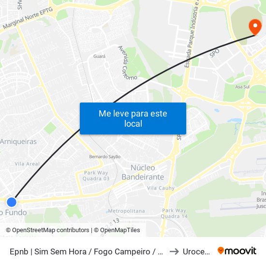 Epnb | Sim Sem Hora / Fogo Campeiro / Villa Brasil to Urocentro map