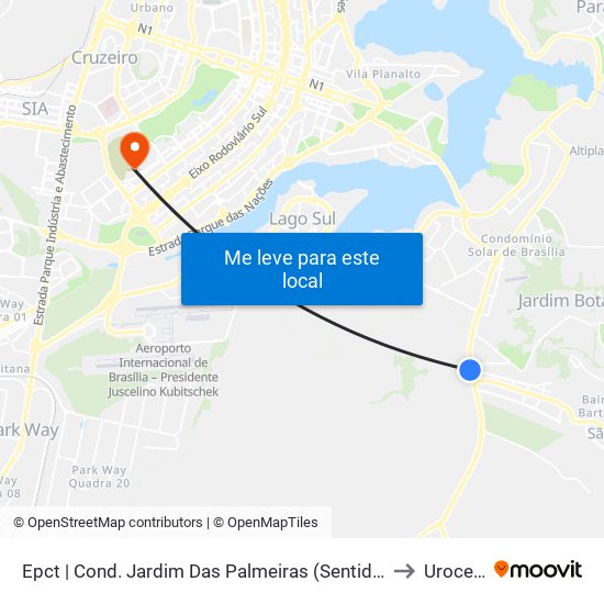Epct | Cond. Jardim Das Palmeiras (Sentido São Sebastião) to Urocentro map