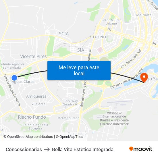 Concessionárias to Bella Vita Estética Integrada map