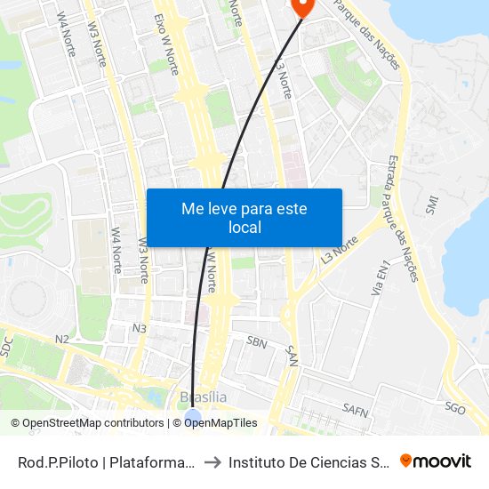 Rod.P.Piloto | Plataforma D (Box 16) to Instituto De Ciencias Sociais(Ics) map