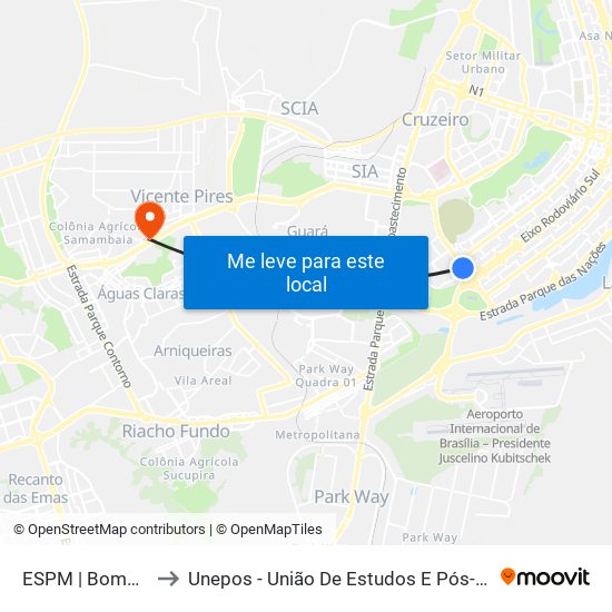 ESPM | Bombeiros to Unepos - União De Estudos E Pós-Graduação map