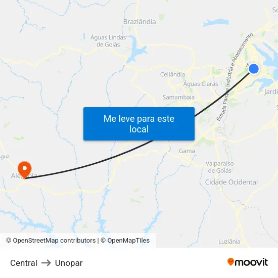 Central to Unopar map