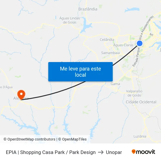 EPIA | Shopping Casa Park / Park Design to Unopar map
