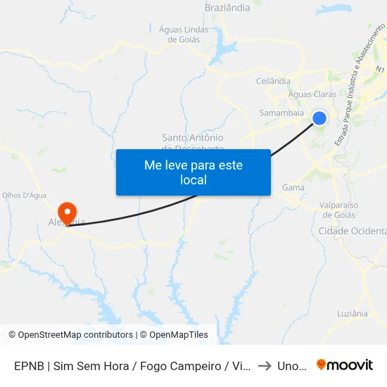 EPNB | Sim Sem Hora / Fogo Campeiro / Villa Brasil to Unopar map