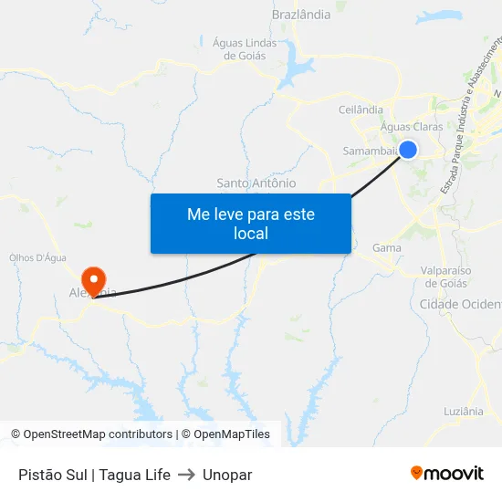 Pistão Sul | Tagua Life to Unopar map