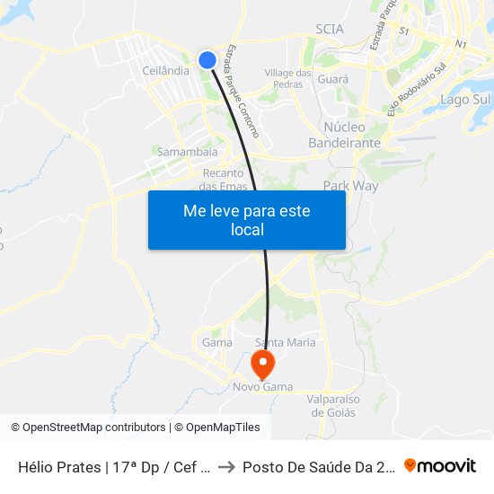 Hélio Prates | 17ª Dp / Cef 12 to Posto De Saúde Da 202 map