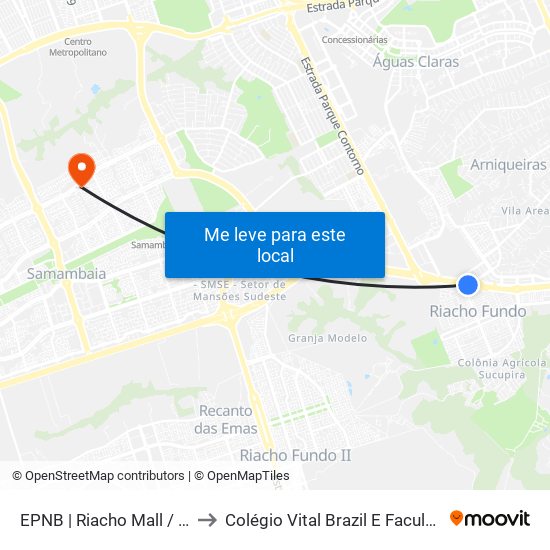 Epnb | Riacho Mall / Ultrabox to Colégio Vital Brazil E Faculdades Iesa map
