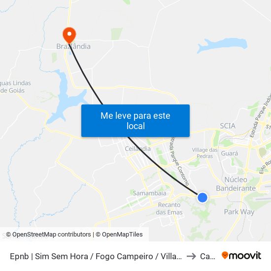 Epnb | Sim Sem Hora / Fogo Campeiro / Villa Brasil to Caps map