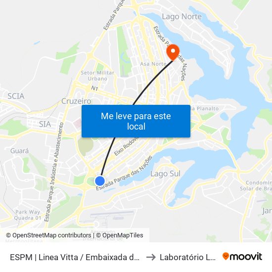 ESPM | Linea Vitta / Embaixada do Iraque to Laboratório Lagas map