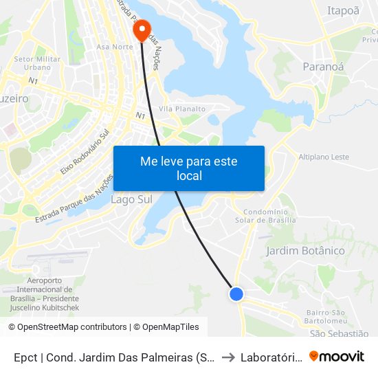 Epct | Cond. Jardim Das Palmeiras (Sentido São Sebastião) to Laboratório Lagas map