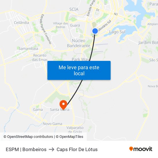 ESPM | Bombeiros to Caps Flor De Lótus map