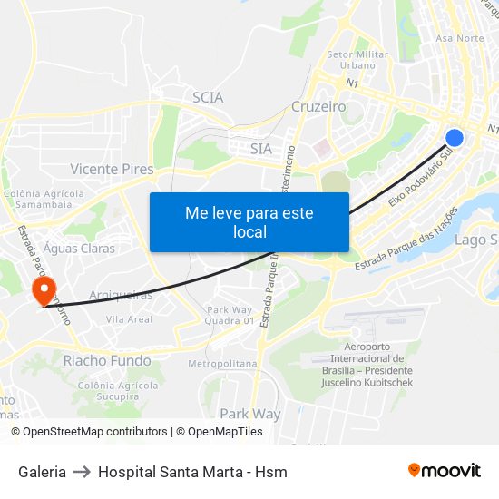 Galeria to Hospital Santa Marta - Hsm map