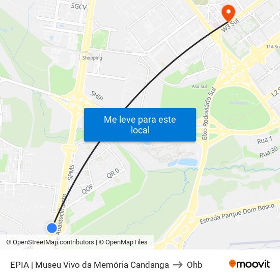 Epia Sul | Museu Vivo Da Memória Candanga to Ohb map