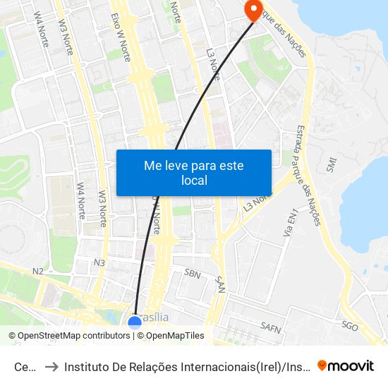 Central to Instituto De Relações Internacionais(Irel) / Instituto De Ciência Política map
