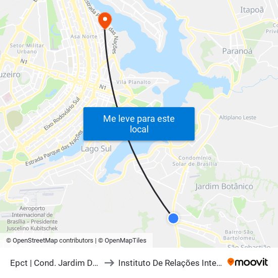 Epct | Cond. Jardim Das Palmeiras (Sentido São Sebastião) to Instituto De Relações Internacionais(Irel) / Instituto De Ciência Política map