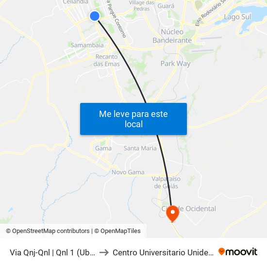 Via Qnj-Qnl | Qnl 1 (Ubs 3 / Ced 6) to Centro Universitario Unidesc - Campus I map