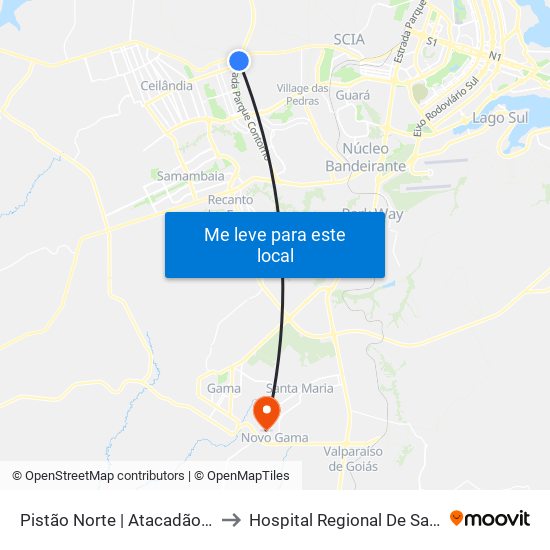 Pistão Norte | Atacadão Dia A Dia to Hospital Regional De Santa Maria map