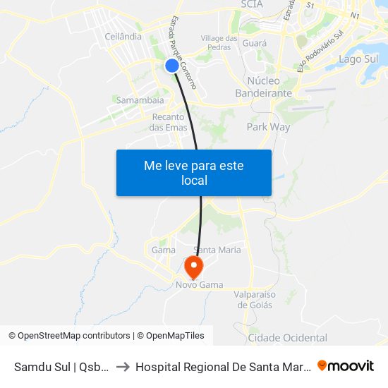 Samdu Sul | Qsb 7 to Hospital Regional De Santa Maria map