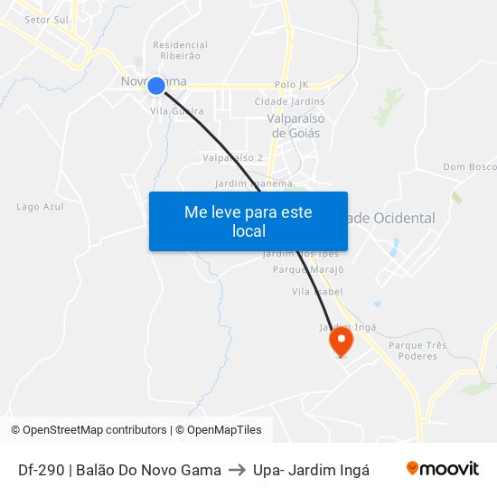 Df-290 | Balão Do Novo Gama to Upa- Jardim Ingá map