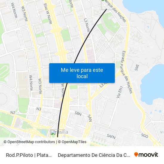 Rod.P.Piloto | Plataforma C to Departamento De Ciência Da Computação map