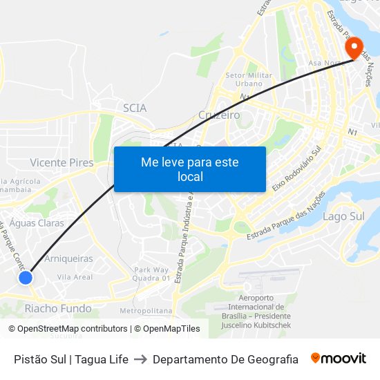 Pistão Sul | Csg 3 (Tagua Life) to Departamento De Geografia map