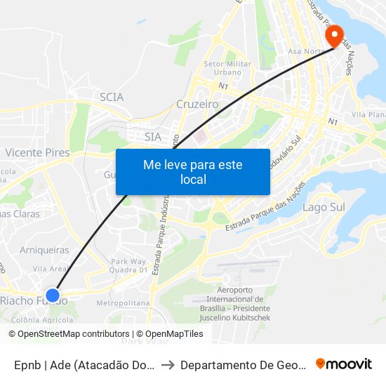 Epnb | Ade (Atacadão Do Mdf) to Departamento De Geografia map