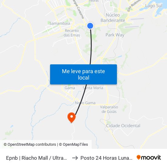 Epnb | Riacho Mall / Ultrabox to Posto 24 Horas Lunabel map
