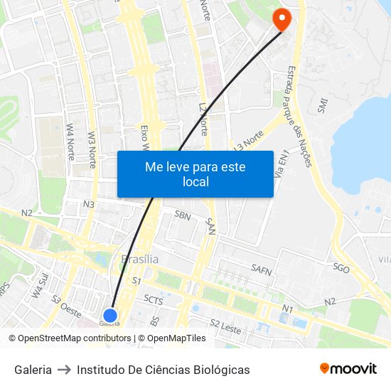 Galeria to Institudo De Ciências Biológicas map