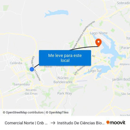 Comercial Norte | Cnb 3 (Inss) to Institudo De Ciências Biológicas map