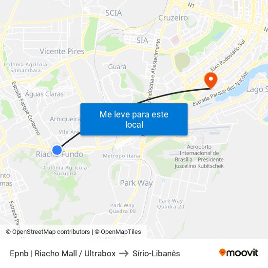 Epnb | Riacho Mall / Ultrabox to Sírio-Libanês map