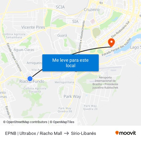 Epnb | Ultrabox / Assaí / Riacho Mall to Sírio-Libanês map