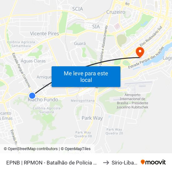 Epnb | Rpmon - Batalhão De Polícia Montada to Sírio-Libanês map