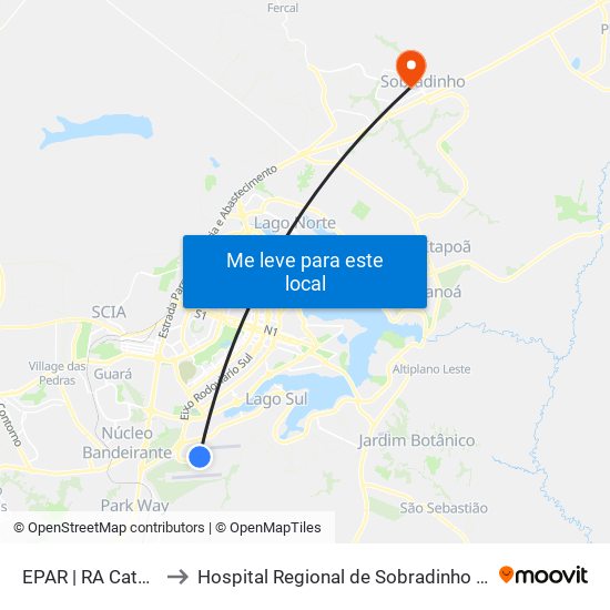 Epar | Ra Catering to Hospital Regional de Sobradinho (HRSo) map