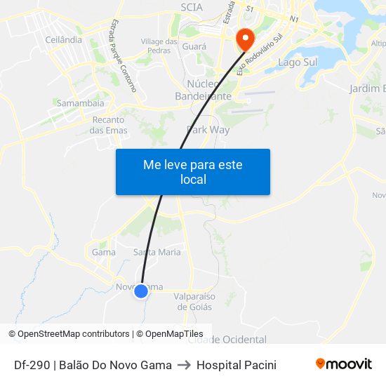 Df-290 | Balão Do Novo Gama to Hospital Pacini map