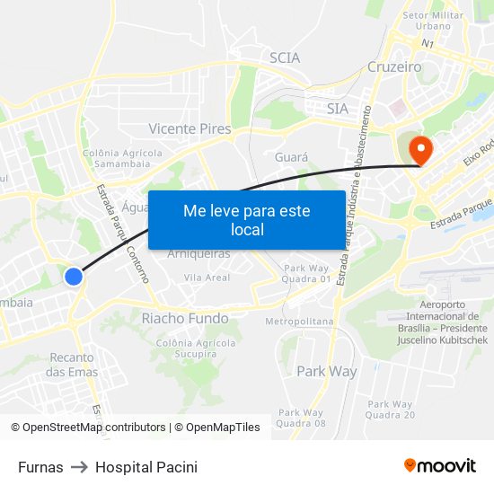 Furnas to Hospital Pacini map