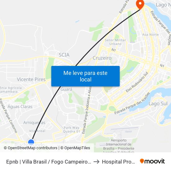 Epnb | Villa Brasil / Fogo Campeiro / Sim Sem Hora to Hospital Prontonorte map