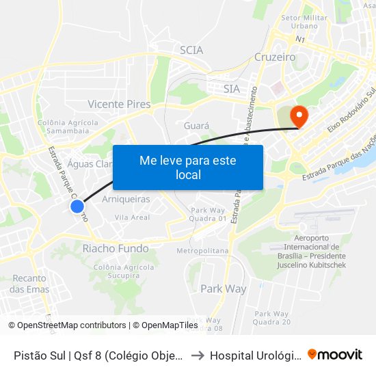 Pistão Sul | Qsf 8 (Colégio Objetivo to Hospital Urológico map