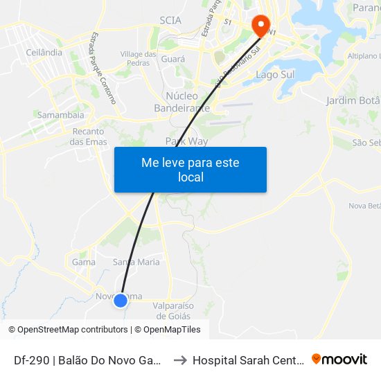 Df-290 | Balão Do Novo Gama to Hospital Sarah Centro map
