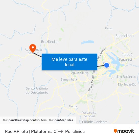 Rod.P.Piloto | Plataforma C to Policlínica map