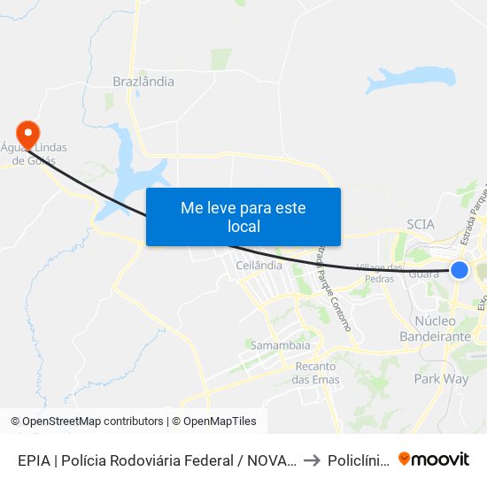 Epia Sul | Sede Prf / Novacap to Policlínica map