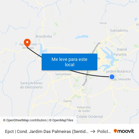 Epct | Cond. Jardim Das Palmeiras (Sentido São Sebastião) to Policlínica map