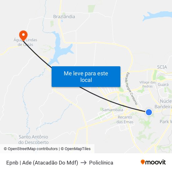 Epnb | Ade (Atacadão Do Mdf) to Policlínica map