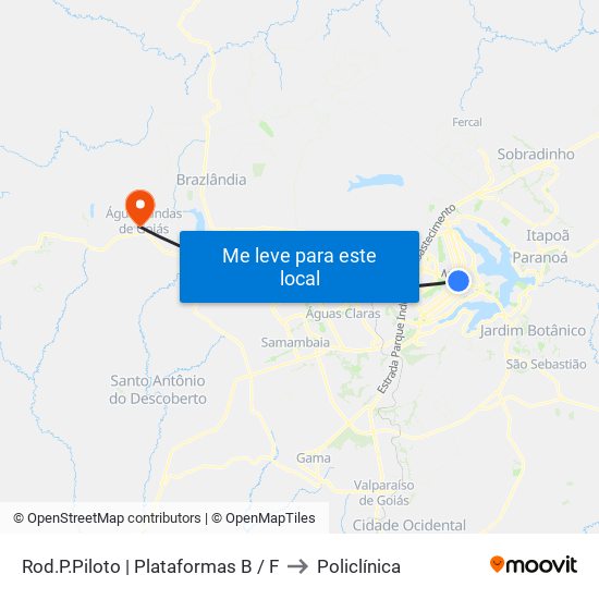 Rod.P.Piloto | Plataformas B / F to Policlínica map
