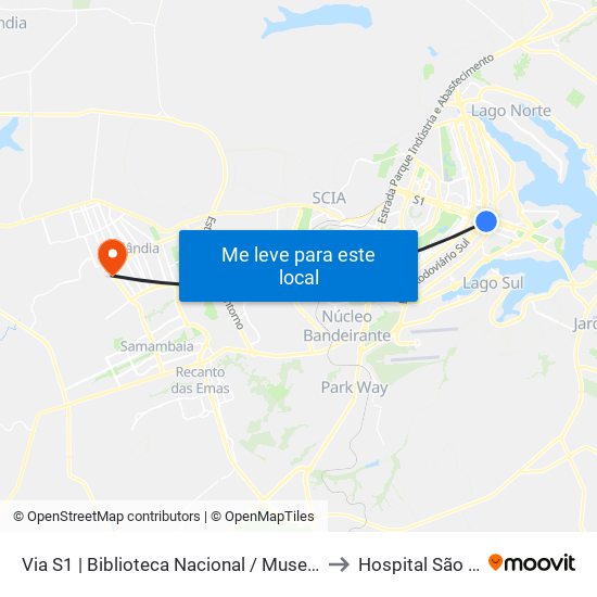 Via S1 | Biblioteca Nacional / Museu Nacional / SESI LAB to Hospital São Francisco map