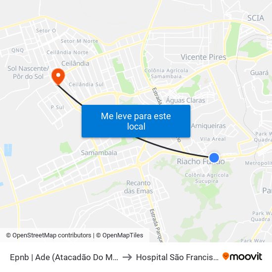 Epnb | Ade (Atacadão Do Mdf) to Hospital São Francisco map