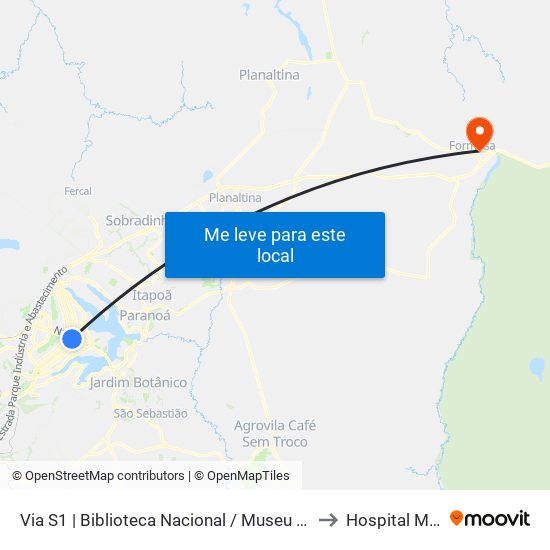 Via S1 | Biblioteca Nacional / Museu Nacional / Sesi Lab to Hospital Municipal map