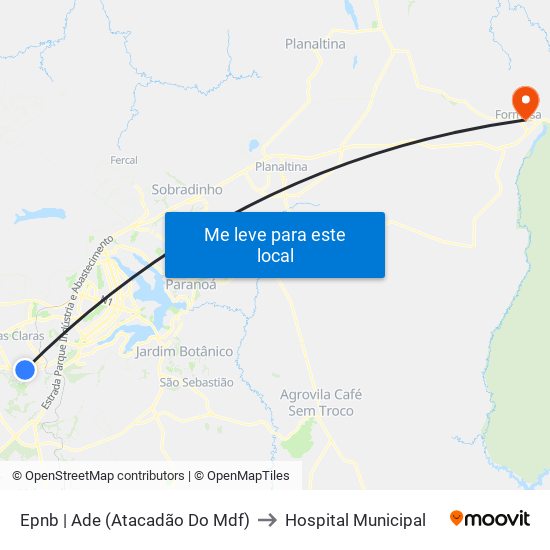 Epnb | Ade (Atacadão Do Mdf) to Hospital Municipal map